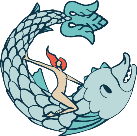 Soul Power Pilates Logo with Koi Fish